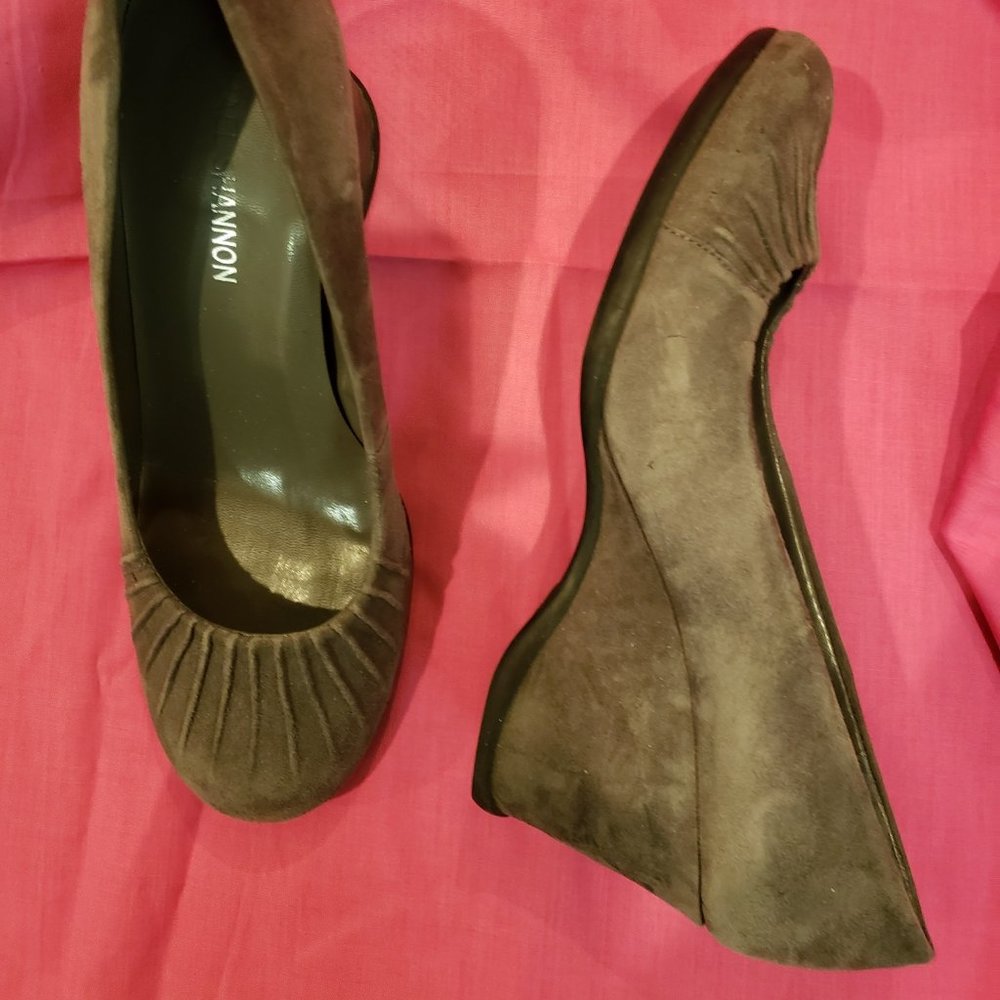 Grey Suede Wedge